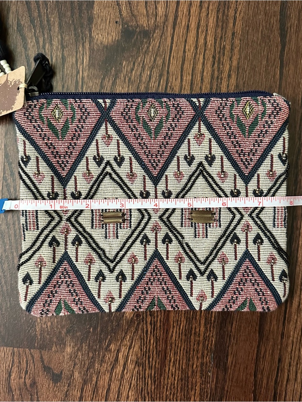 Patterned Zip Clutch - Picture 5 of 6